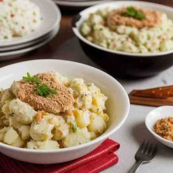 Теплый картофельный салат погрузински